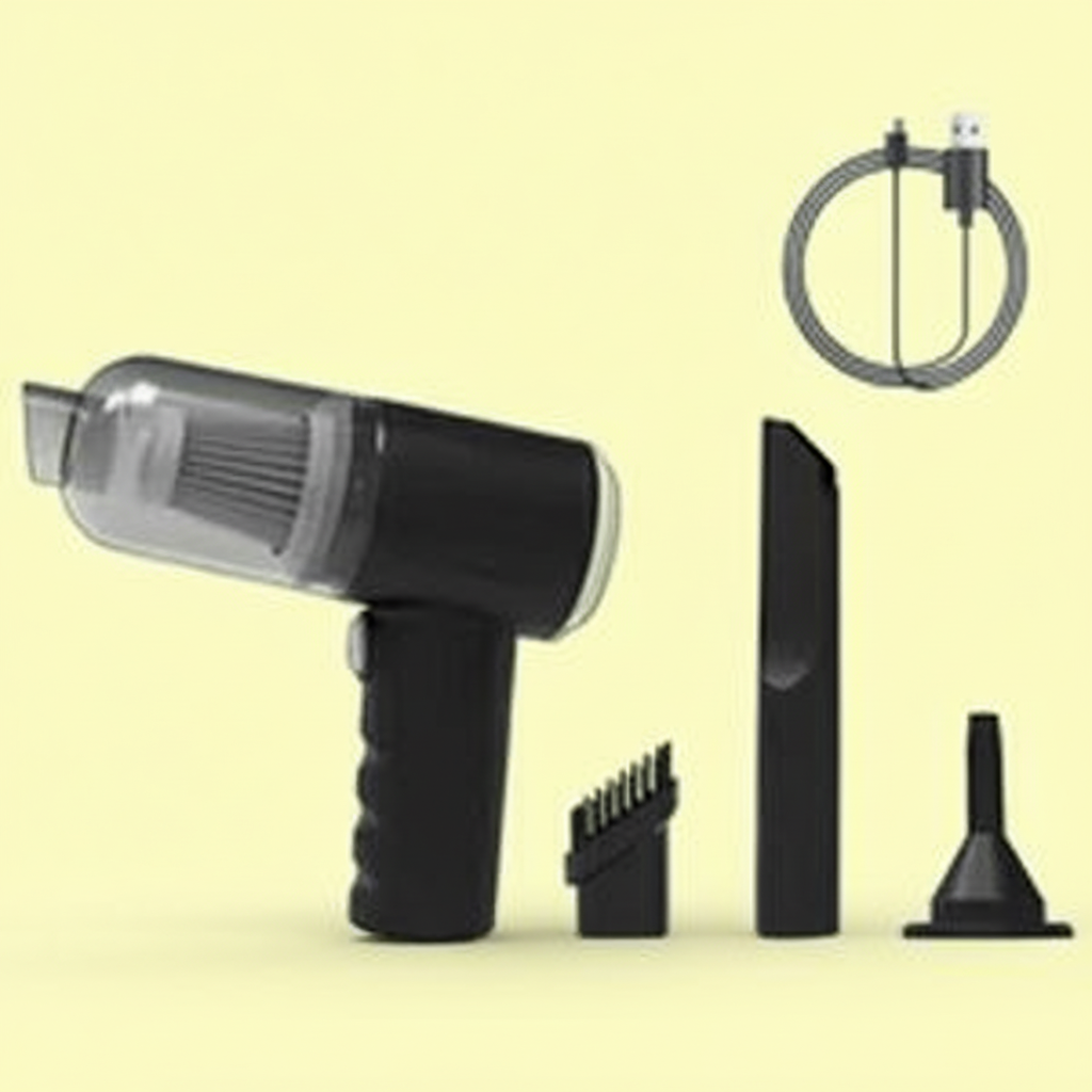 Aspiradora de Auto Inalámbrica 9000Pa USB 1200mAh Portátil Limpiadora Húmeda/Seca Mini Hogar Coche