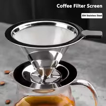 Filtro de Café Portátil de Acero Inoxidable - Reutilizable, Sin Papel, Fácil Limpieza