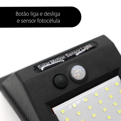 Luminaria Solar de 30 LEDs con Sensor de Presencia - Faro Beacon para Iluminación Exterior