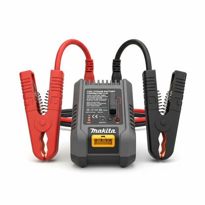 Cargador Convertidor Batería Litio Auto con Pinzas Partidor Jump Starter Makita - Cables Booster Emergencia Ignición DIY Herramienta