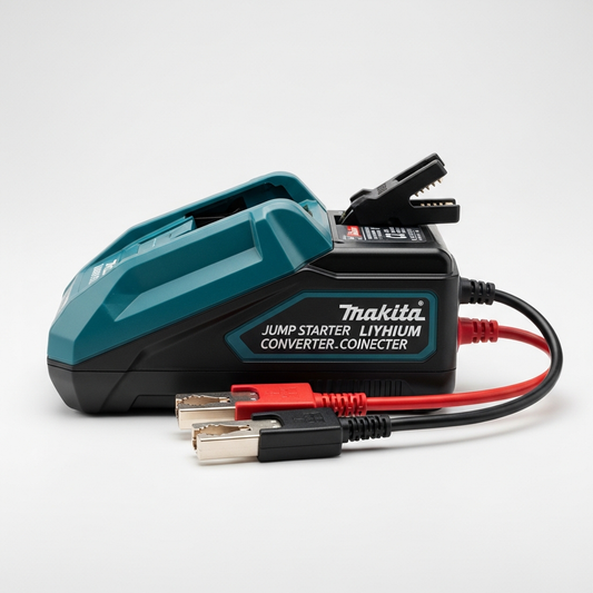 Cargador Convertidor Batería Litio Auto con Pinzas Partidor Jump Starter Makita - Cables Booster Emergencia Ignición DIY Herramienta