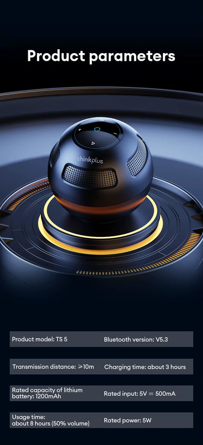 LENOVO TS5 Bocina Bluetooth 5.3 – Subwoofer y Sonido Surround