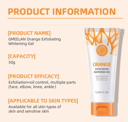 Gel Exfoliante Naranja Removedor Manchas Oscuras Iluminador 50g | Esfoliante Suave Reparador Blanqueador Hidratante Cuidado Coreano