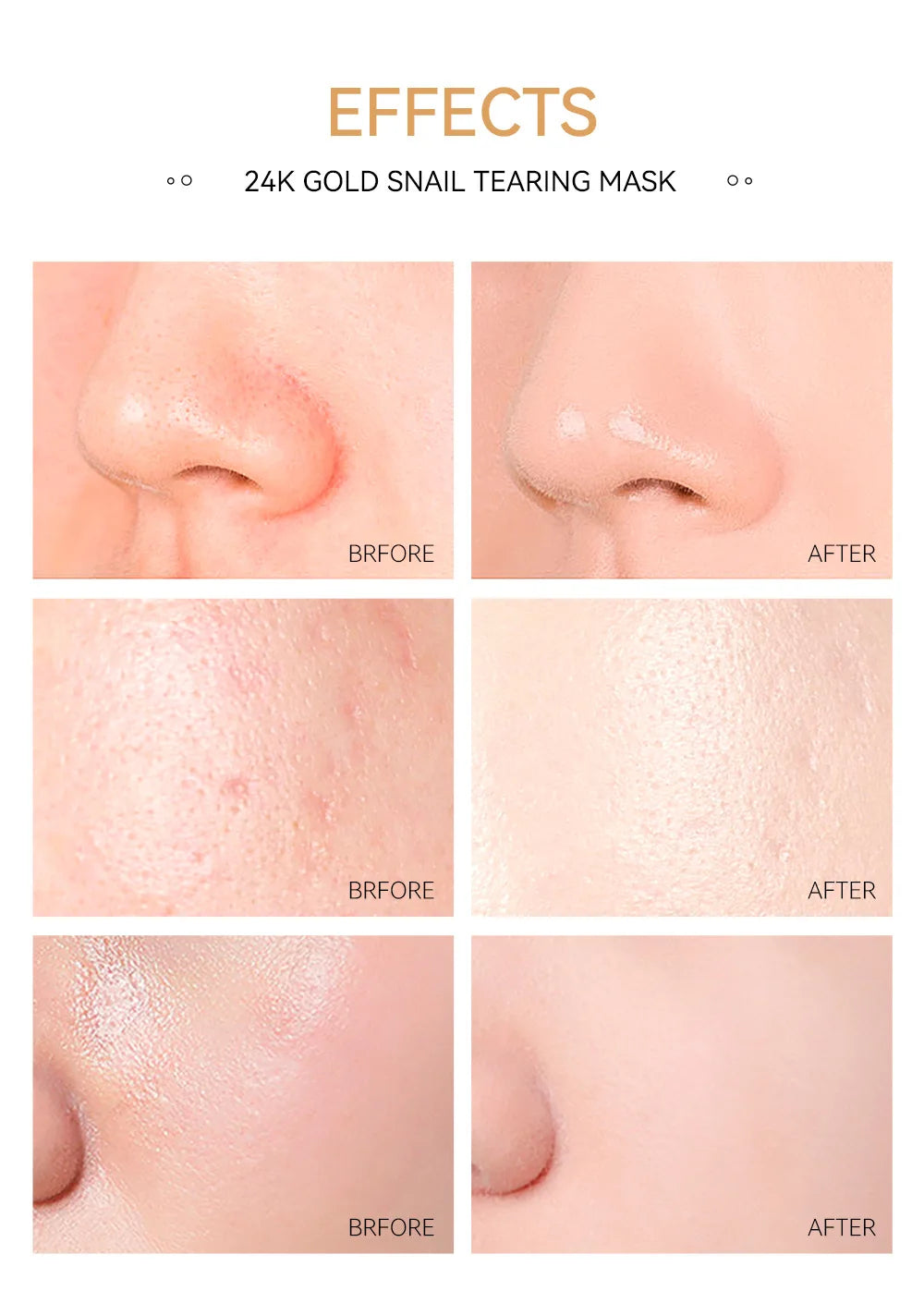 "Mascarilla Facial Peel-Off LAIKOU Oro 24K y Sakura: Antiarrugas, Aclarante y Quita Puntos Negros"