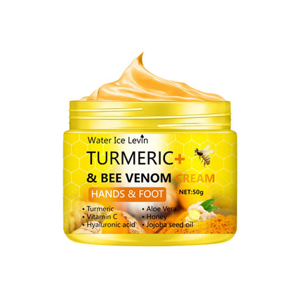 Crema Pies Manos Anti-Resequedad Turmeric Abeja Venom Reparadora Grietas Removedor Piel Muerta 50g | Cuidado Intensivo Hidratante