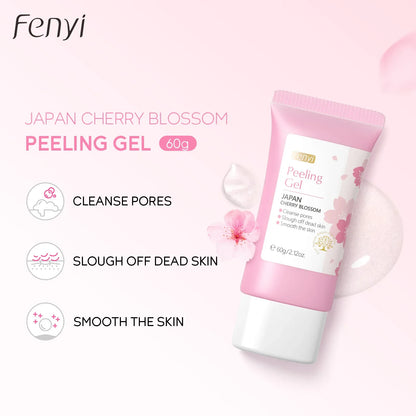 Gel Exfoliante Sakura Limpieza Profunda Rostro Blanqueador Hidratante Reparador Esfoliante Facial 60g | Cuidado Coreano