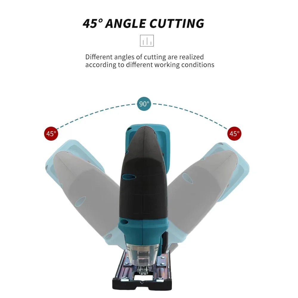 Makita DJV182Z Sierra Recíproca Inalámbrica 18V 340W Sin Escobillas Sin Batería con Hoja de Sierra y Mango de Barril - Herramienta Portátil para Carpinteros