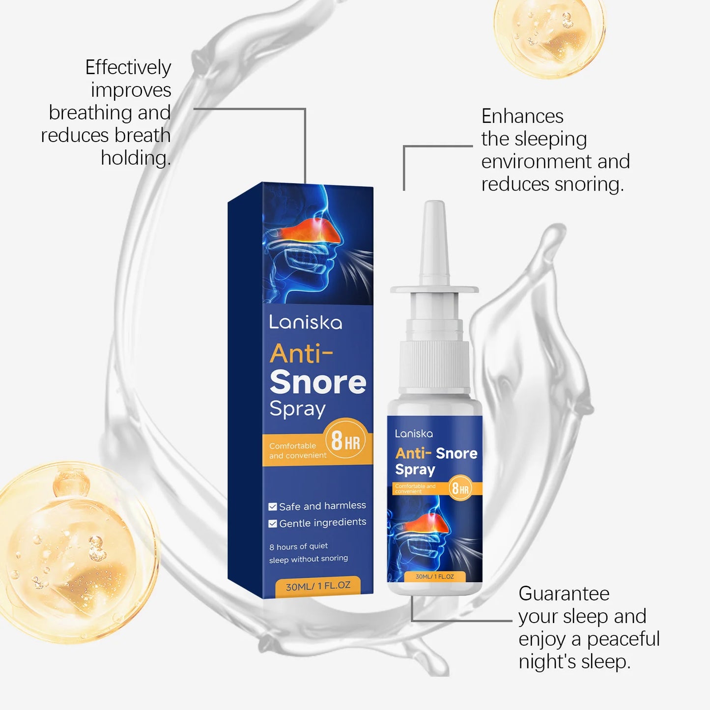 Spray Cuidado Limpio Clean Care Fresco Transpirable Cómodo Sueño Pacífico Nocturno Portátil Diario Higiene Íntima