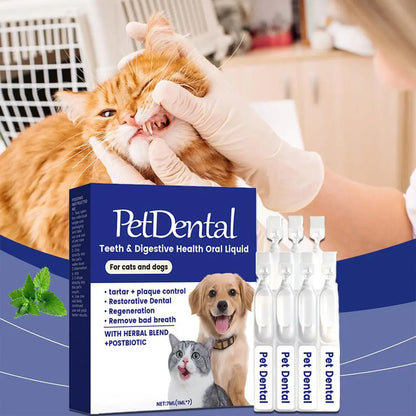 Solución Oral Cuidado Mascotas Ingredientes Herbales Suaves Salud Bucal Refrescante Cómoda Absorción Rápida Perros Gatos 100ml