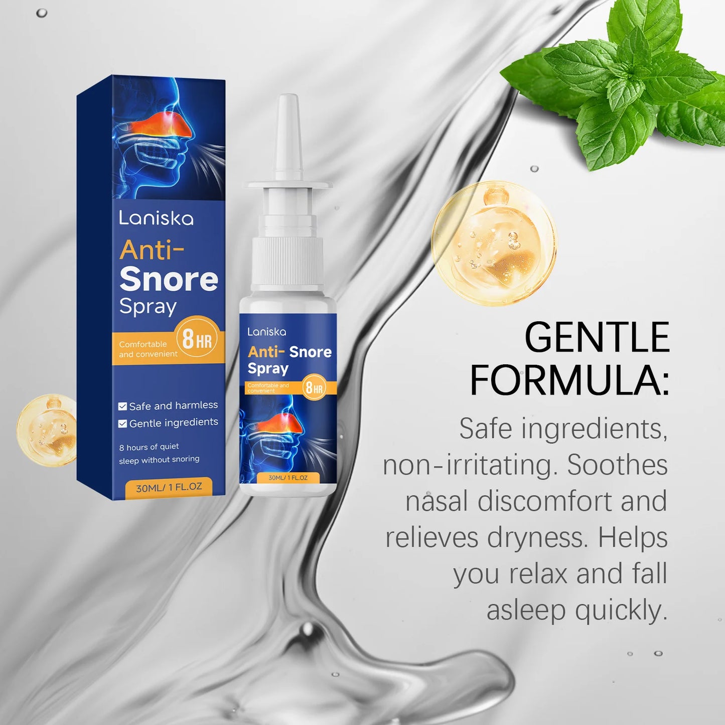 Spray Cuidado Limpio Clean Care Fresco Transpirable Cómodo Sueño Pacífico Nocturno Portátil Diario Higiene Íntima