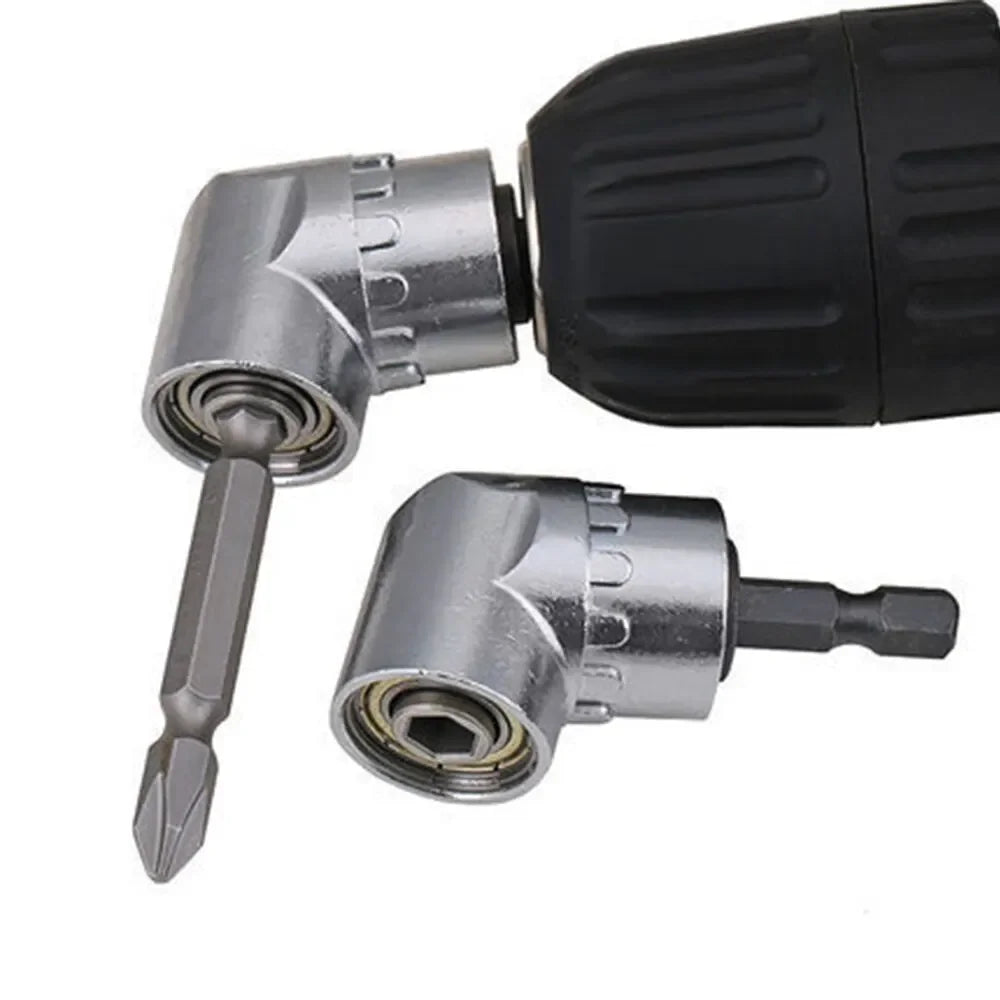Juego de Destornilladores Magnéticos de Ángulo 105° con Adaptador, Bits Ajustables 1/4" - Herramienta para Tornillos Portátil y Precisa