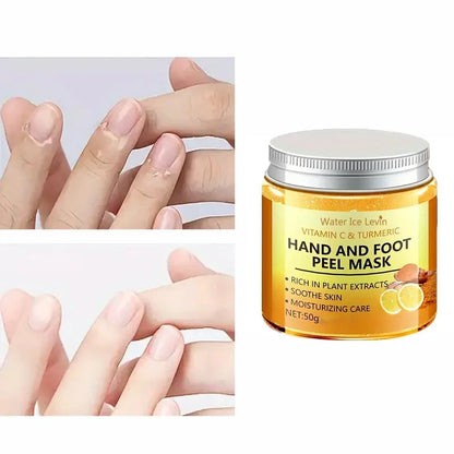 Máscara de Cera Vitamin C + Cúrcuma para Manos y Pies | Suaviza Piel, Limpieza Suave e Iluminación Radiante