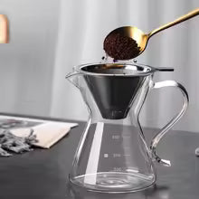 Filtro de Café Portátil de Acero Inoxidable - Reutilizable, Sin Papel, Fácil Limpieza