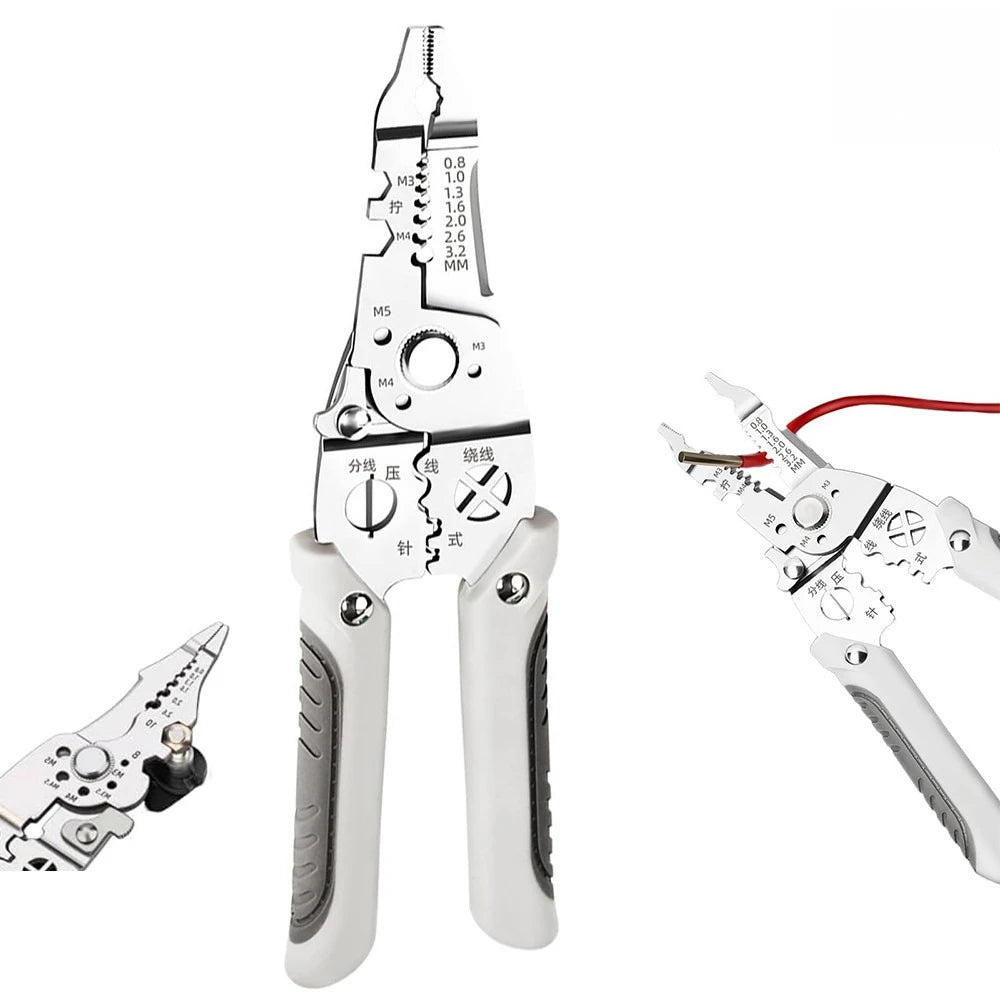 Kit Alicate Multifuncional: Pelacables, Crimpador y Torcedor de Cables - Herramienta Completa para Electricistas y Técnicos