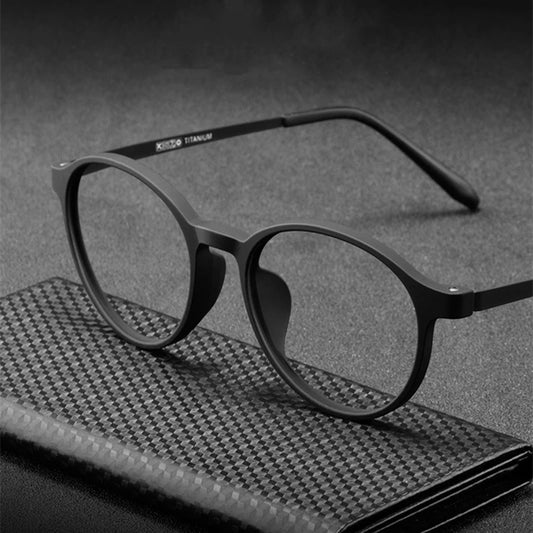 Gafas de Lectura Ultraligeras de Titanio con Goma Redondas Fotochromáticas Anti Luz Azul para Hombre y Mujer - Presbicia Dioptría +0 a +600