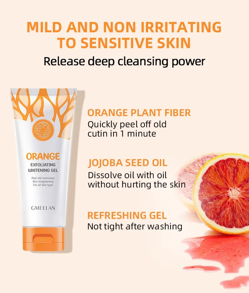 Gel Exfoliante Naranja Removedor Manchas Oscuras Iluminador 50g | Esfoliante Suave Reparador Blanqueador Hidratante Cuidado Coreano