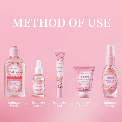 ¡Kit Cuidado Íntimo Sakura 5 Piezas – Higiene suave y fresca para mujeres!
Incluye: Líquido limpiador zona privada, esencia, gel, loción y spray. Fórmula gentil que limpia profundamente, equilibra el pH, mantiene fresc