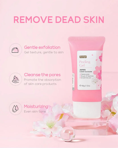 Gel Exfoliante Sakura Limpieza Profunda Rostro Blanqueador Hidratante Reparador Esfoliante Facial 60g | Cuidado Coreano