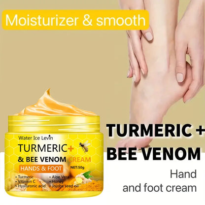 Crema Pies Manos Anti-Resequedad Turmeric Abeja Venom Reparadora Grietas Removedor Piel Muerta 50g | Cuidado Intensivo Hidratante