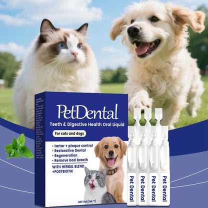 Solución Oral Cuidado Mascotas Ingredientes Herbales Suaves Salud Bucal Refrescante Cómoda Absorción Rápida Perros Gatos 100ml