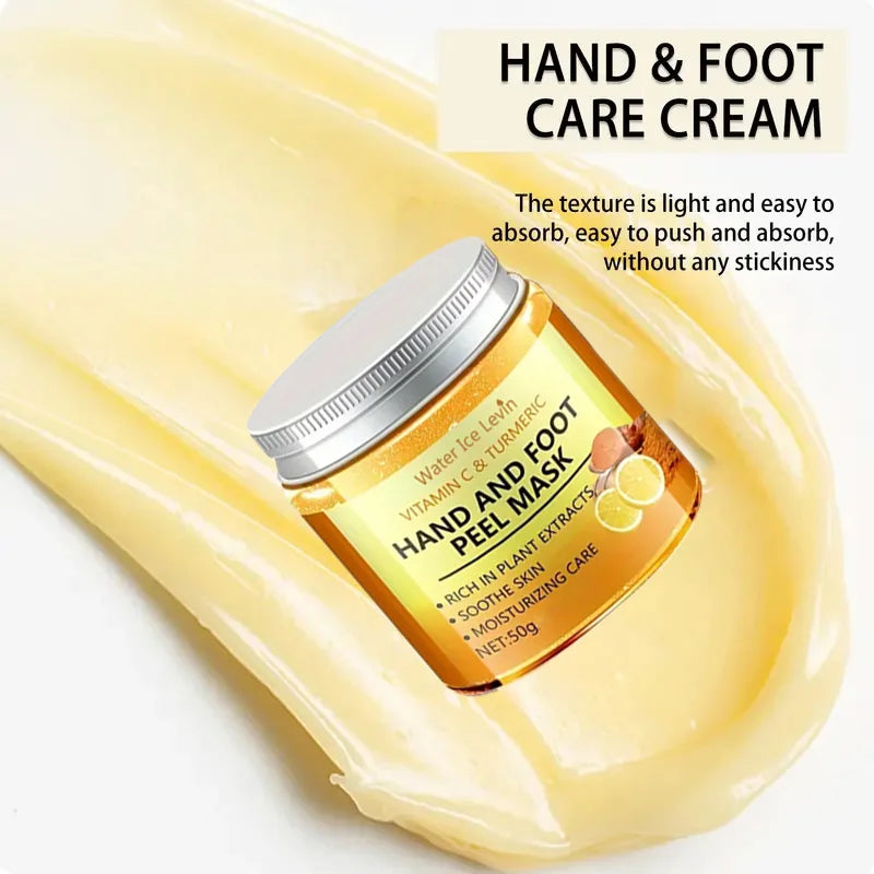 Máscara de Cera Vitamin C + Cúrcuma para Manos y Pies | Suaviza Piel, Limpieza Suave e Iluminación Radiante