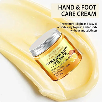 Máscara de Cera Vitamin C + Cúrcuma para Manos y Pies | Suaviza Piel, Limpieza Suave e Iluminación Radiante