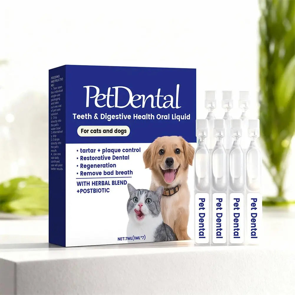 Solución Oral Cuidado Mascotas Ingredientes Herbales Suaves Salud Bucal Refrescante Cómoda Absorción Rápida Perros Gatos 100ml