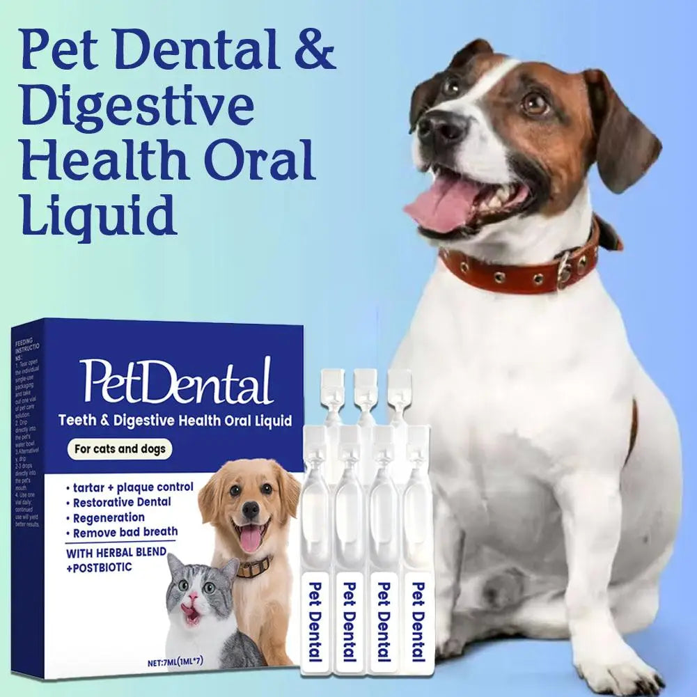 Solución Oral Cuidado Mascotas Ingredientes Herbales Suaves Salud Bucal Refrescante Cómoda Absorción Rápida Perros Gatos 100ml