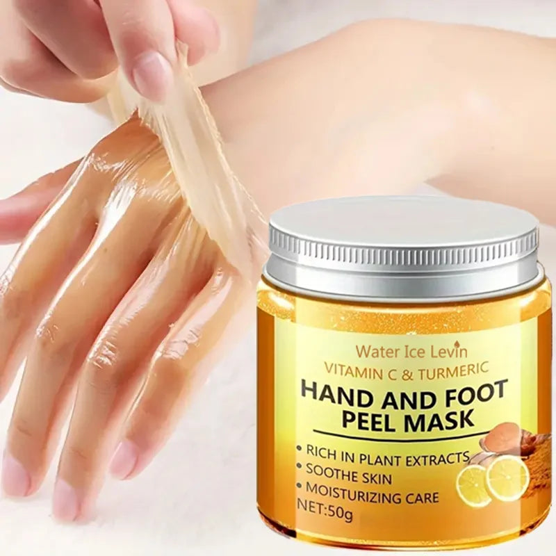Máscara de Cera Vitamin C + Cúrcuma para Manos y Pies | Suaviza Piel, Limpieza Suave e Iluminación Radiante