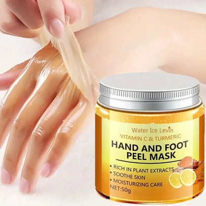 Máscara de Cera Vitamin C + Cúrcuma para Manos y Pies | Suaviza Piel, Limpieza Suave e Iluminación Radiante