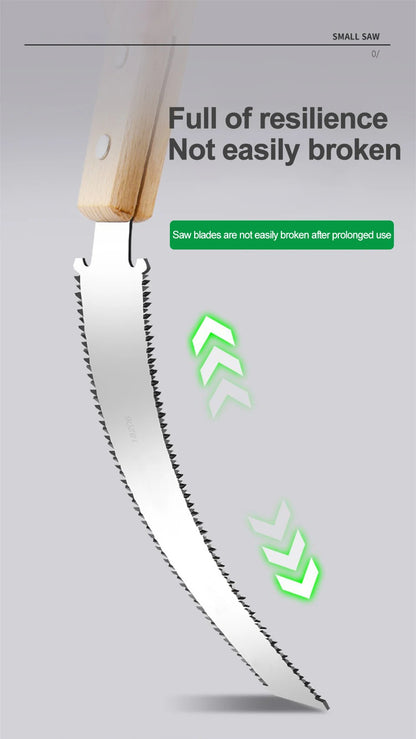 Sierra Manual Estilo Japonés con Mango de Madera Antideslizante - Sierra de Tiro de Corte al Ras Flexible para Carpintería