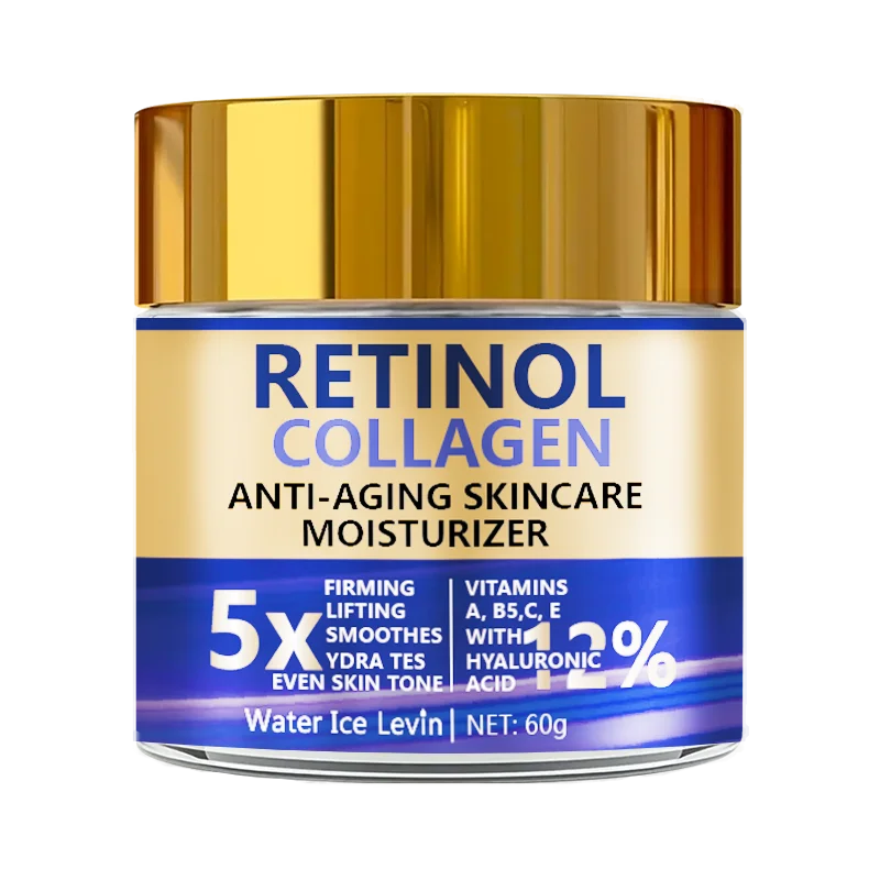Crema Facial Retinol Colágeno 60g Antienvejecimiento Reafirmante Hidratante Ácido Hialurónico