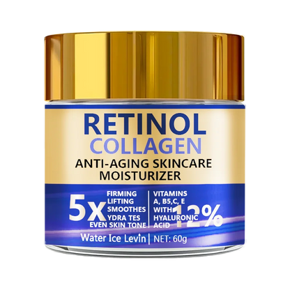 Crema Facial Retinol Colágeno 60g Antienvejecimiento Reafirmante Hidratante Ácido Hialurónico