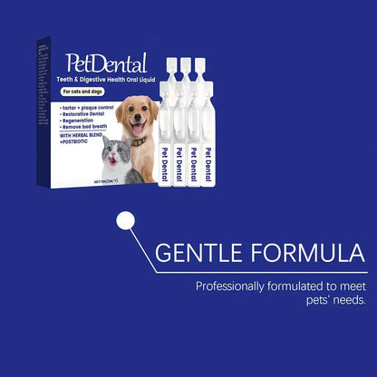 Solución Oral Cuidado Mascotas Ingredientes Herbales Suaves Salud Bucal Refrescante Cómoda Absorción Rápida Perros Gatos 100ml