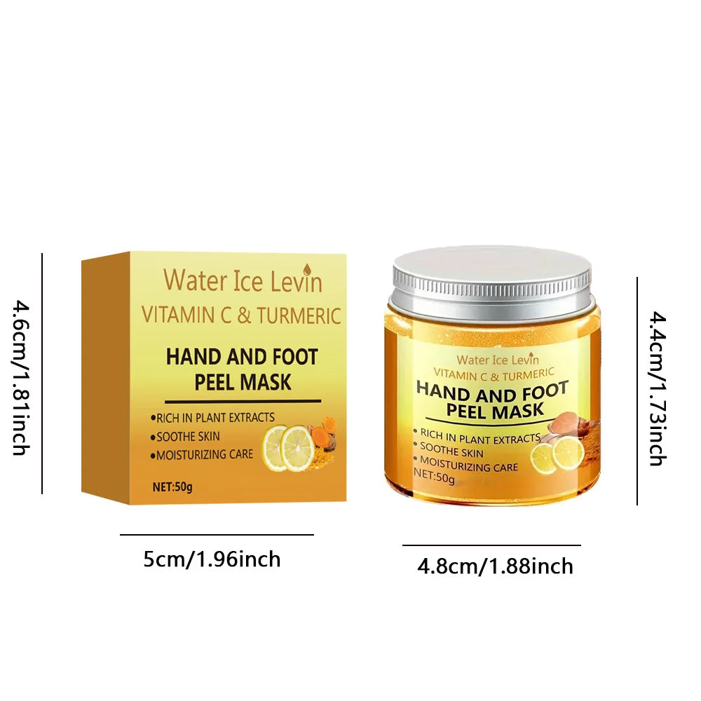 Máscara de Cera Vitamin C + Cúrcuma para Manos y Pies | Suaviza Piel, Limpieza Suave e Iluminación Radiante