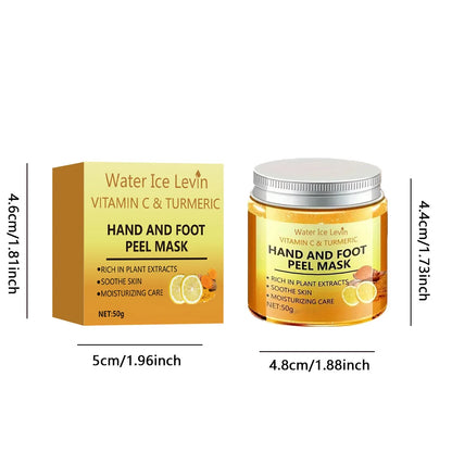 Máscara de Cera Vitamin C + Cúrcuma para Manos y Pies | Suaviza Piel, Limpieza Suave e Iluminación Radiante