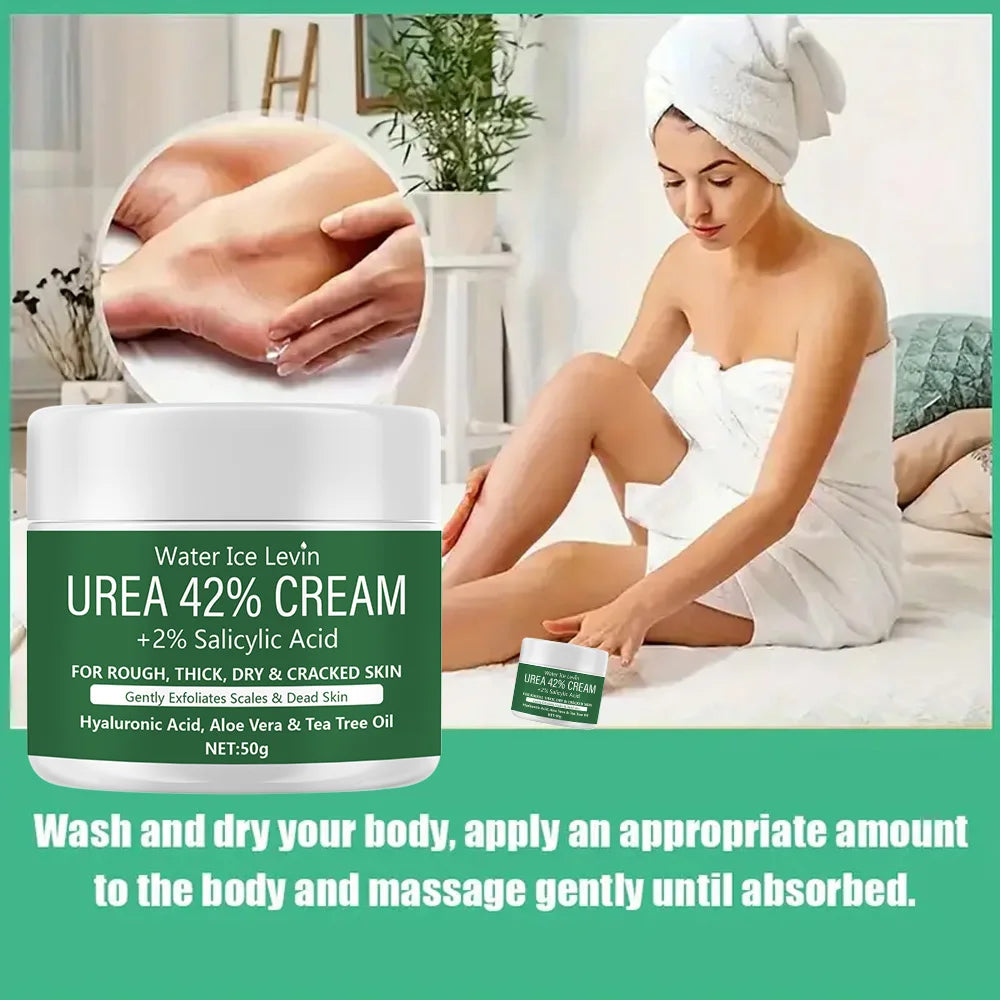 Crema Urea 42% + Ácido Salicílico 2% Hidratante Pies Manos Profundo Nutritivo Reparador Grietas 50g