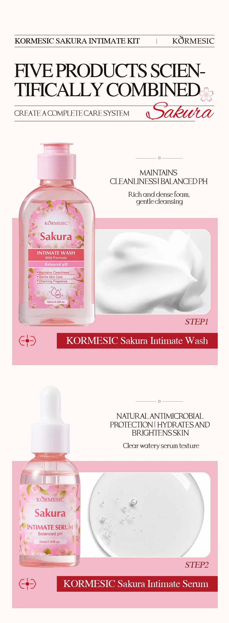¡Kit Cuidado Íntimo Sakura 5 Piezas – Higiene suave y fresca para mujeres!
Incluye: Líquido limpiador zona privada, esencia, gel, loción y spray. Fórmula gentil que limpia profundamente, equilibra el pH, mantiene fresc