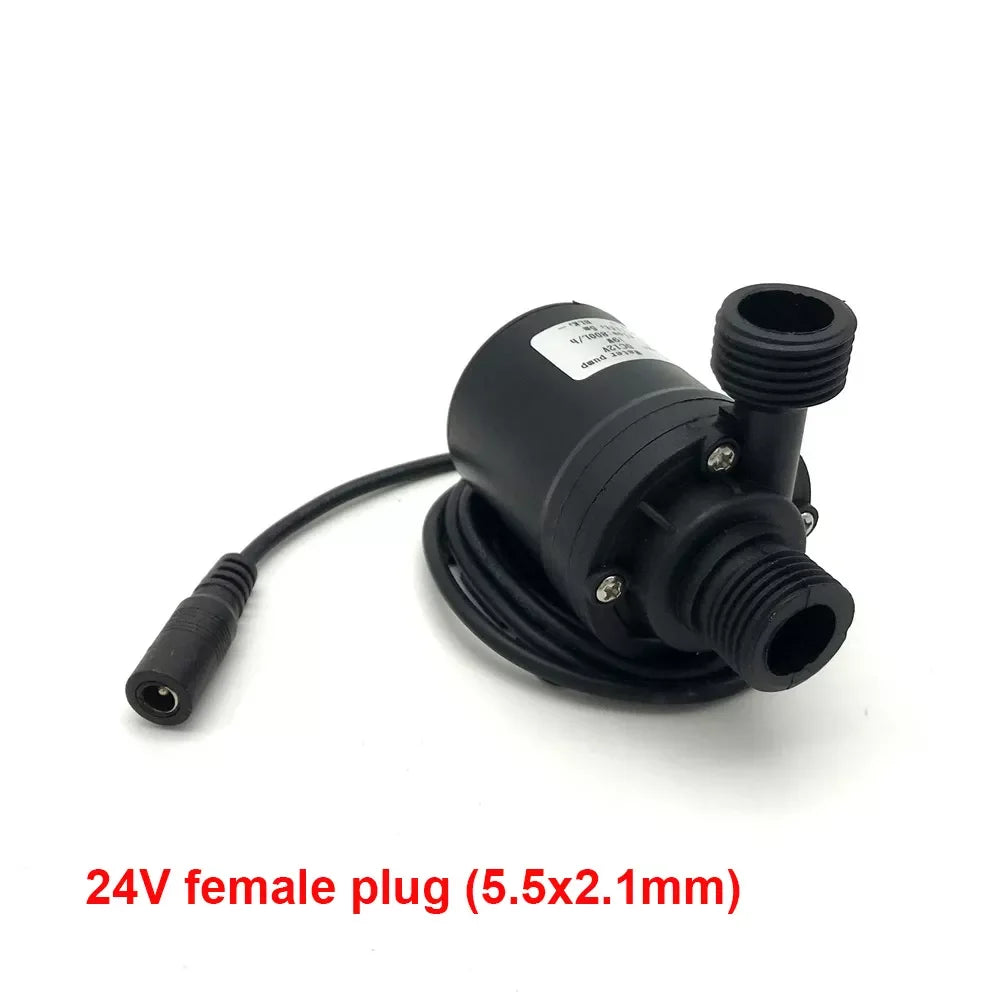 Bomba de Agua Sumergible Ultra Silenciosa 800L/H 5M DC 12V/24V Portátil Motor Brushless para Hogar, Sistemas de Refrigeración, Fuentes y Calentadores Mini