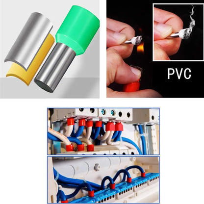Terminales Tubulares VE en Caja, Conectores Eléctricos para Cables Aislados, Alicates Crimpeadores Tubulares HSC8-6-4
