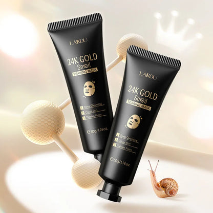 "Mascarilla Facial Peel-Off LAIKOU Oro 24K y Sakura: Antiarrugas, Aclarante y Quita Puntos Negros"