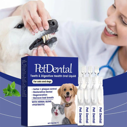 Solución Oral Cuidado Mascotas Ingredientes Herbales Suaves Salud Bucal Refrescante Cómoda Absorción Rápida Perros Gatos 100ml