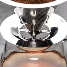Filtro de Café Portátil de Acero Inoxidable - Reutilizable, Sin Papel, Fácil Limpieza