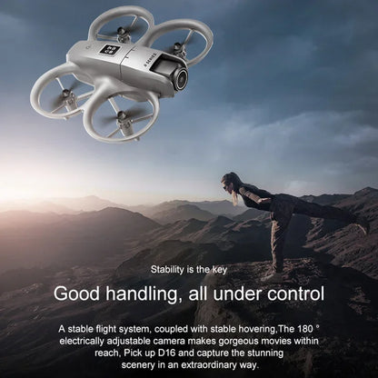 Drone Lenovo D16 8K con GPS, Evita Obstáculos, Motor Brushless, Ajuste Eléctrico, Cámara Doble HD Profesional y Flujo Óptico