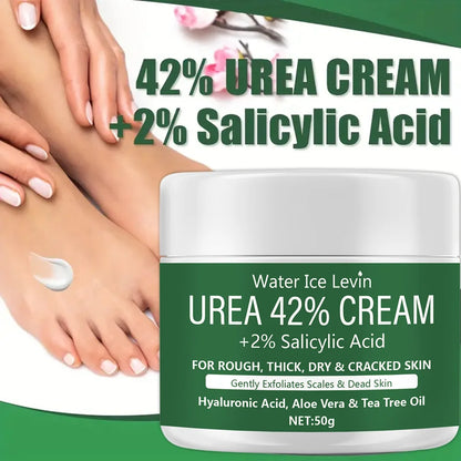 Crema Urea 42% + Ácido Salicílico 2% Hidratante Pies Manos Profundo Nutritivo Reparador Grietas 50g