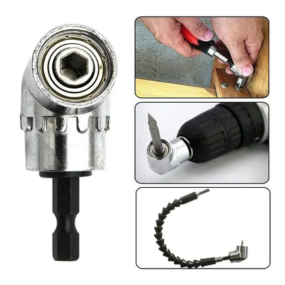 Juego de Destornilladores Magnéticos de Ángulo 105° con Adaptador, Bits Ajustables 1/4" - Herramienta para Tornillos Portátil y Precisa