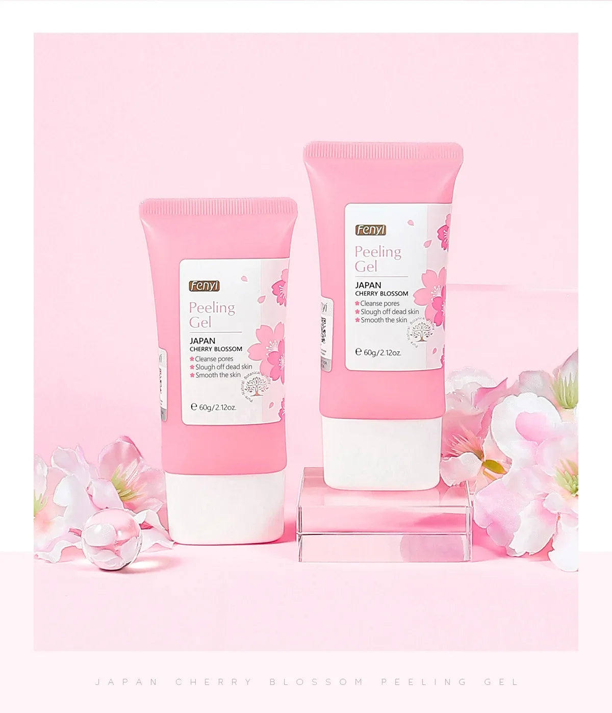 Gel Exfoliante Sakura Limpieza Profunda Rostro Blanqueador Hidratante Reparador Esfoliante Facial 60g | Cuidado Coreano