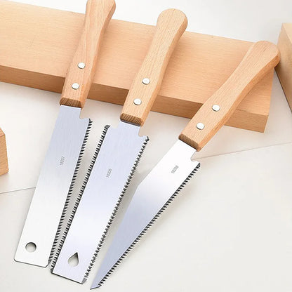 Sierra Manual Estilo Japonés con Mango de Madera Antideslizante - Sierra de Tiro de Corte al Ras Flexible para Carpintería