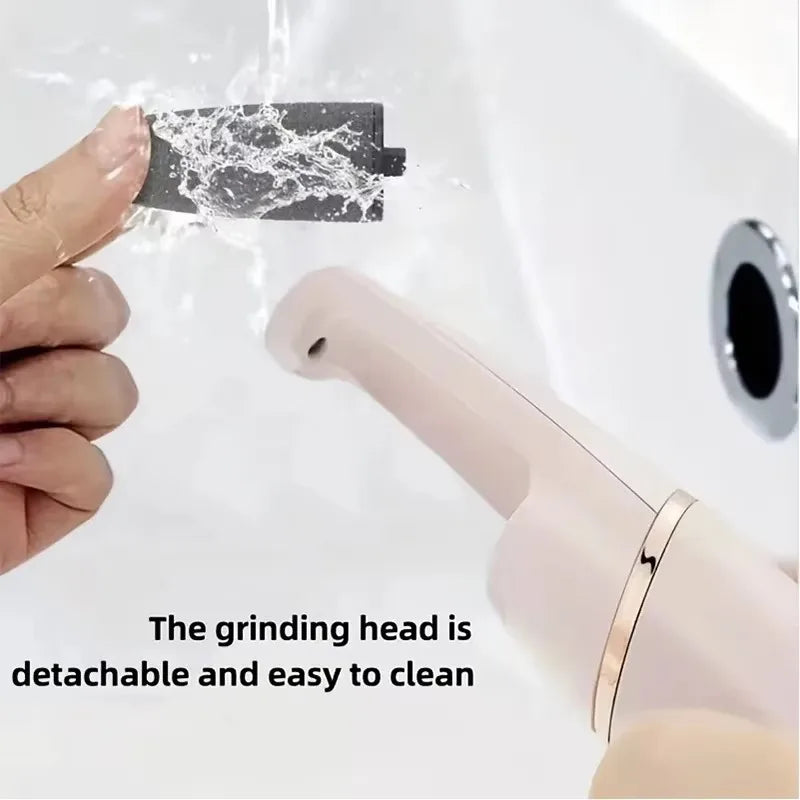 Lijadora Eléctrica USB para Piel Muerta Pedicure Automática | Molinillo Recargable para Pies con 2 Rodillos Intercambiables