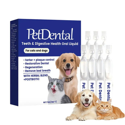 Solución Oral Cuidado Mascotas Ingredientes Herbales Suaves Salud Bucal Refrescante Cómoda Absorción Rápida Perros Gatos 100ml